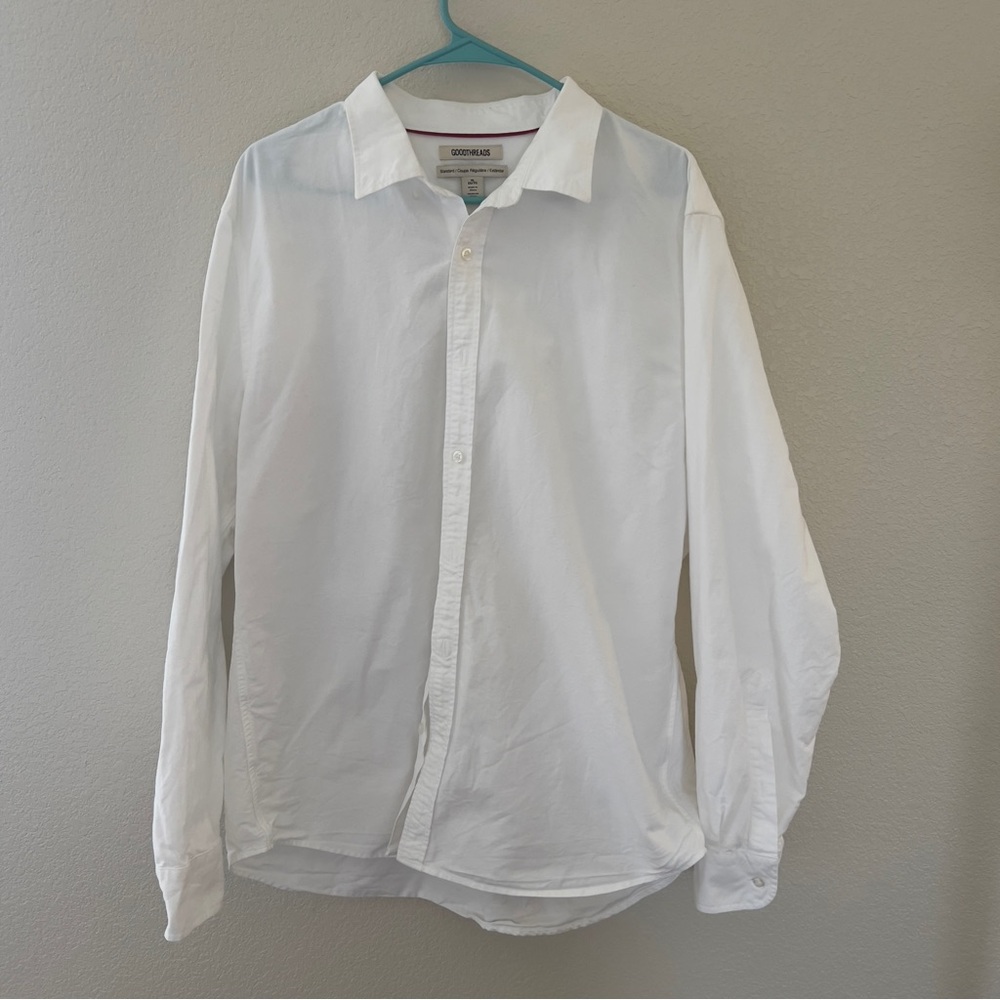 Men button down standard long sleeve shirt